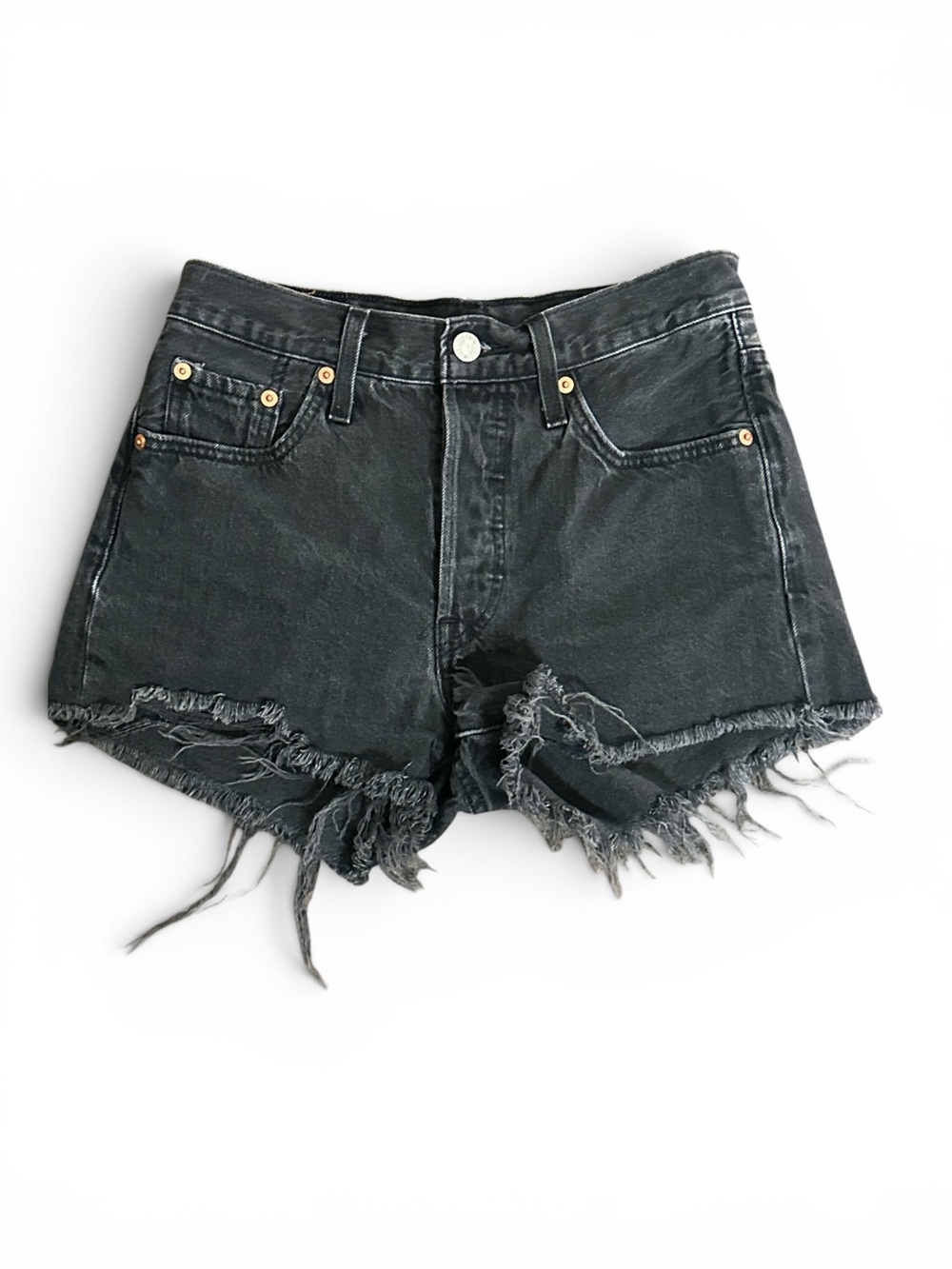 Levi’s 501 Black Denim Shorts | Size 25 | Excellent Condition